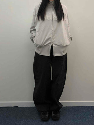 Relaxed Striped Ribbed Wide Pants