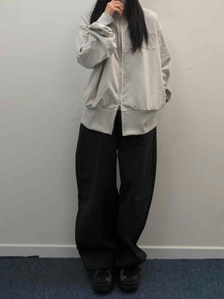 Relaxed Striped Ribbed Wide Pants