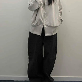 Relaxed Striped Ribbed Wide Pants