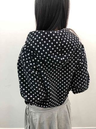 Vintage Dot Balloon Fit Hooded Jacket