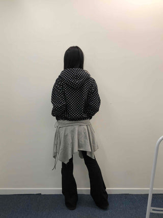 Wide Pintuck Bootcut Skirt Pants