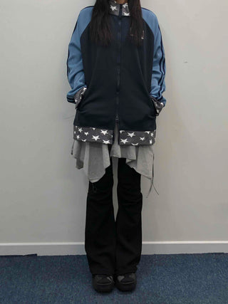 Wide Pintuck Bootcut Skirt Pants
