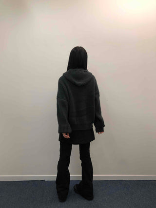 Wide Pintuck Bootcut Skirt Pants