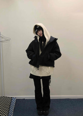 Wide Pintuck Bootcut Skirt Pants