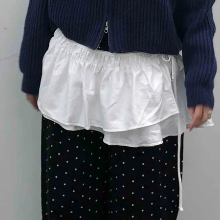 Shirred Layered Mini Skirt