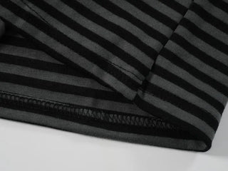 Jenner Striped Long Sleeve Off-Shoulder T-shirt