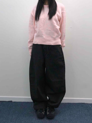 Soft Pastel Loose Fit Round Neck Knit