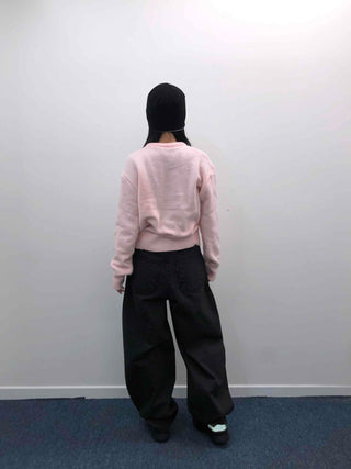 Soft Pastel Loose Fit Round Neck Knit