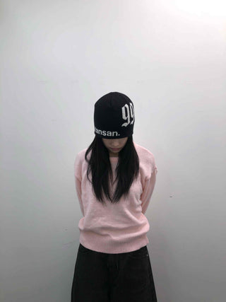 Soft Pastel Loose Fit Round Neck Knit