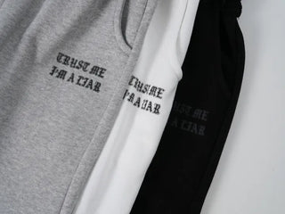 Lare Softy Frill Lettering Bermuda Pants