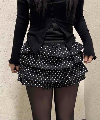 Triple Dot Frill Mini Shorts