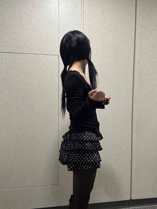 Triple Dot Frill Mini Shorts