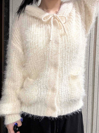 Soft Fuzzy Oversized Hooded Cardigan
