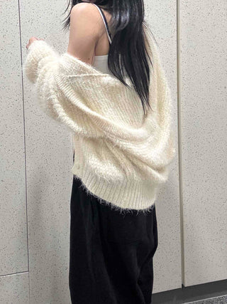 Soft Fuzzy Oversized Hooded Cardigan