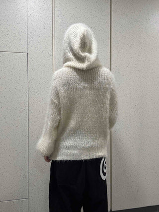 Soft Fuzzy Oversized Hooded Cardigan