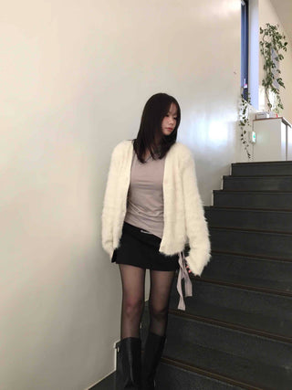 Soft Fur Angora Cardigan