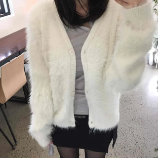 Soft Fur Angora Cardigan
