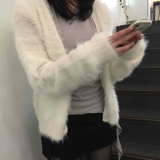 Soft Fur Angora Cardigan