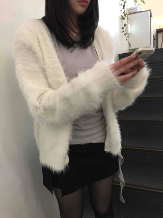 Soft Fur Angora Cardigan