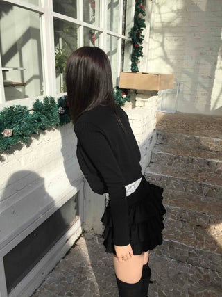 Soft Simple Round Neck Crop Cardigan