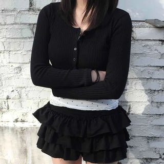 Soft Simple Round Neck Crop Cardigan