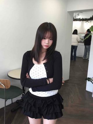 Soft Simple Round Neck Crop Cardigan