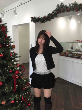 Frill Flare High-Waisted Mini Skirt