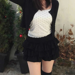 Frill Flare High-Waisted Mini Skirt