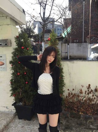 Frill Flare High-Waisted Mini Skirt