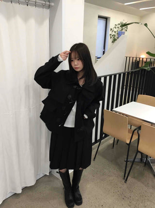 Oversized Collar Toggle Midi Duffle Coat