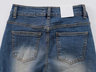 Ella Cat Brush Washed Low-Rise Denim Bootcut
