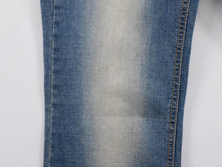 Ella Cat Brush Washed Low-Rise Denim Bootcut