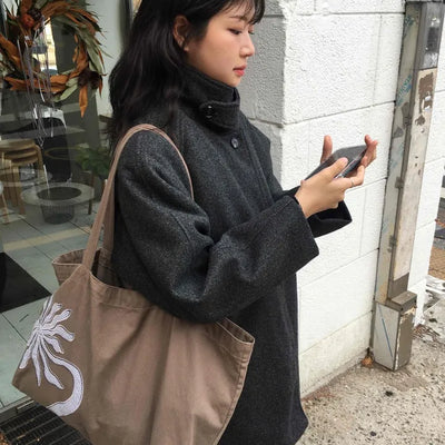 Cozy Loose Fit Turtleneck Coat