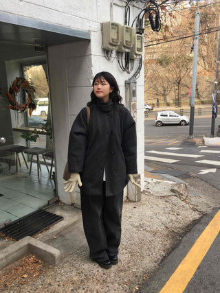Cozy Loose Fit Turtleneck Coat