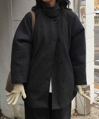 Cozy Loose Fit Turtleneck Coat