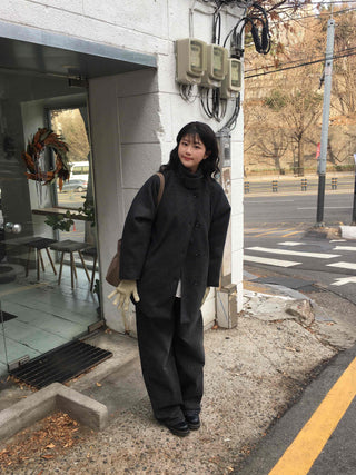 Cozy Loose Fit Turtleneck Coat