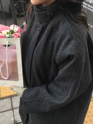 Cozy Loose Fit Turtleneck Coat