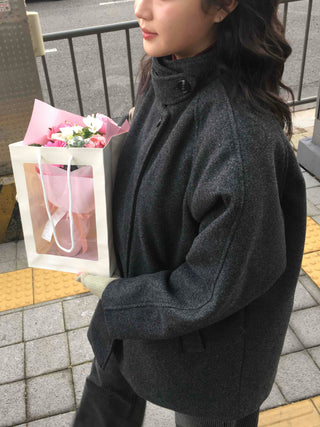 Cozy Loose Fit Turtleneck Coat