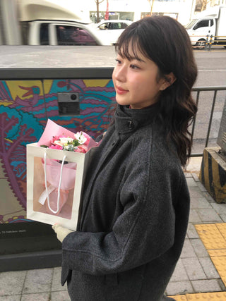 Cozy Loose Fit Turtleneck Coat