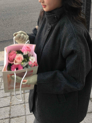 Cozy Loose Fit Turtleneck Coat