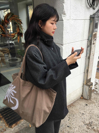 Cozy Loose Fit Turtleneck Coat