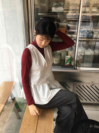 Layered Avant-garde Ruffle Bustier Blouse