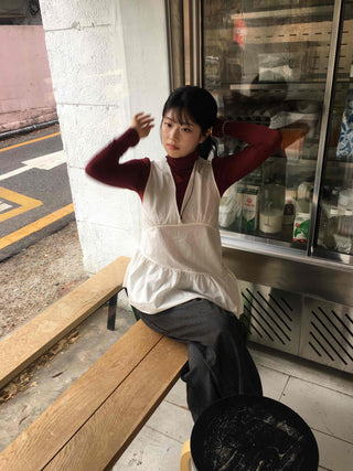 Layered Avant-garde Ruffle Bustier Blouse