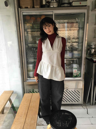 Layered Avant-garde Ruffle Bustier Blouse