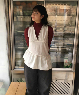 Layered Avant-garde Ruffle Bustier Blouse