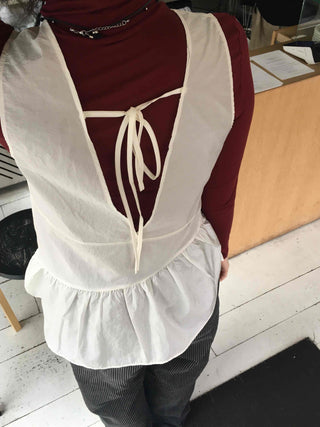 Layered Avant-garde Ruffle Bustier Blouse