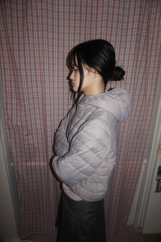 Oversized Balloon Zip-up Lightweight Padded Jacket