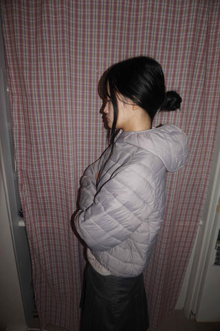 Oversized Balloon Zip-up Lightweight Padded Jacket