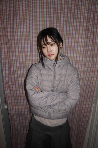 Oversized Balloon Zip-up Lightweight Padded Jacket
