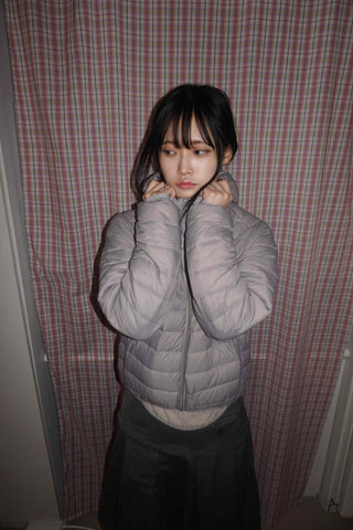 Oversized Balloon Zip-up Lightweight Padded Jacket